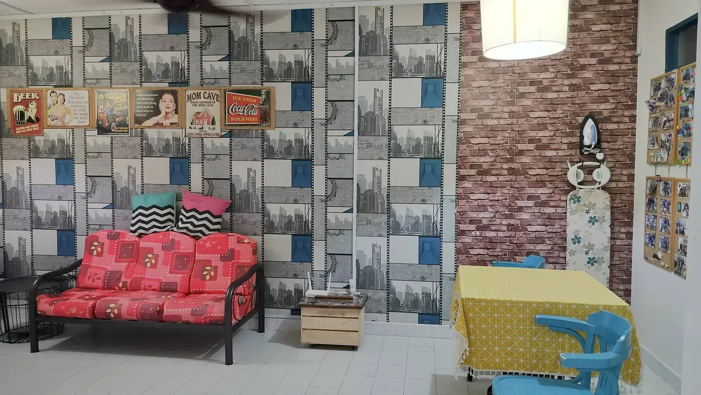 The living room at Penang Hill Home