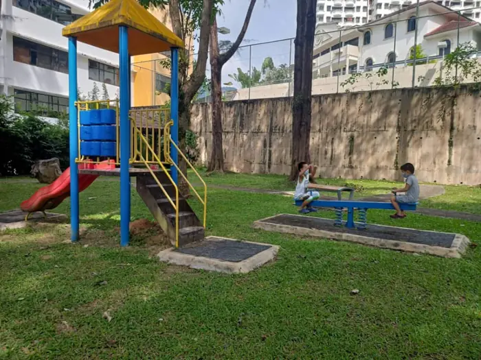 The children's playground at Ferringhi Delima