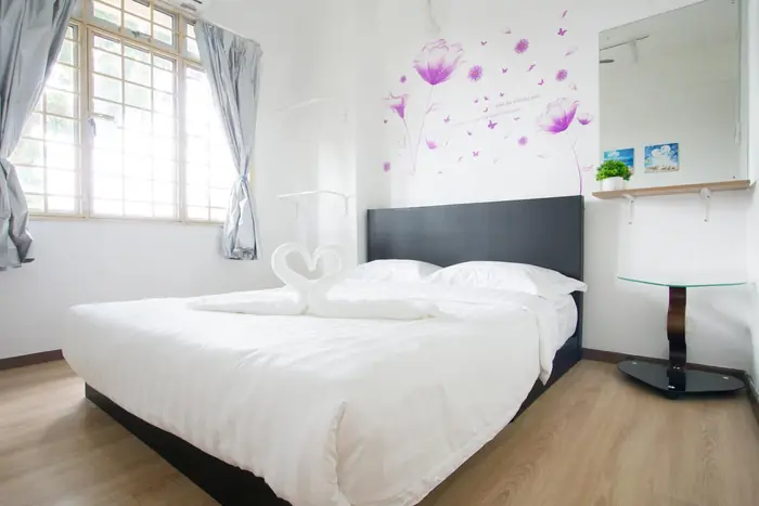 A double bedroom at Santorini Home